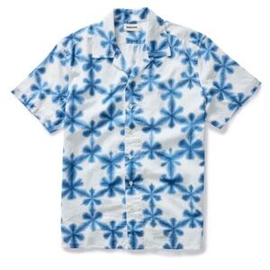 NWT Taylor Stitch Davis Dailola Print S/S Shirt | XL | Vintage White Fractal